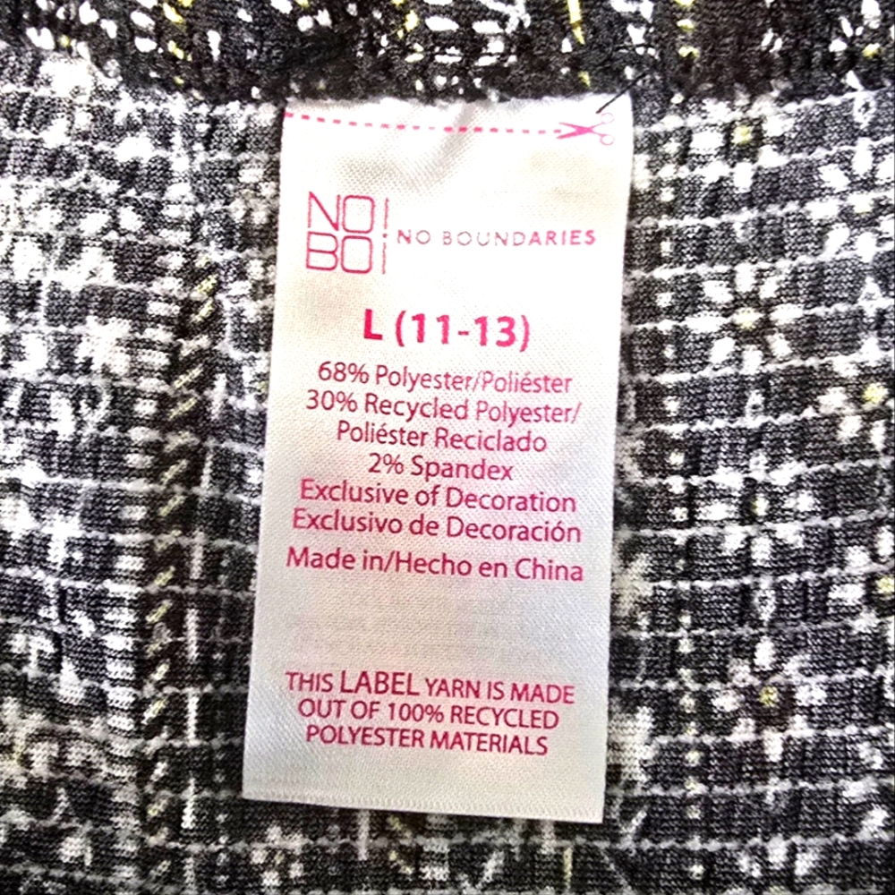 2/$30 Black Floral Jumpsuit Crochet Detail Side Leg Slits Women Sz L (11-13) - Picture 14 of 16